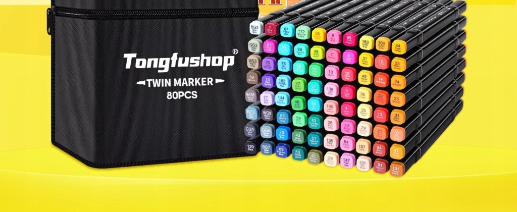 Markery alkoholowe 80szt dwustronne PROF etui | REEVE