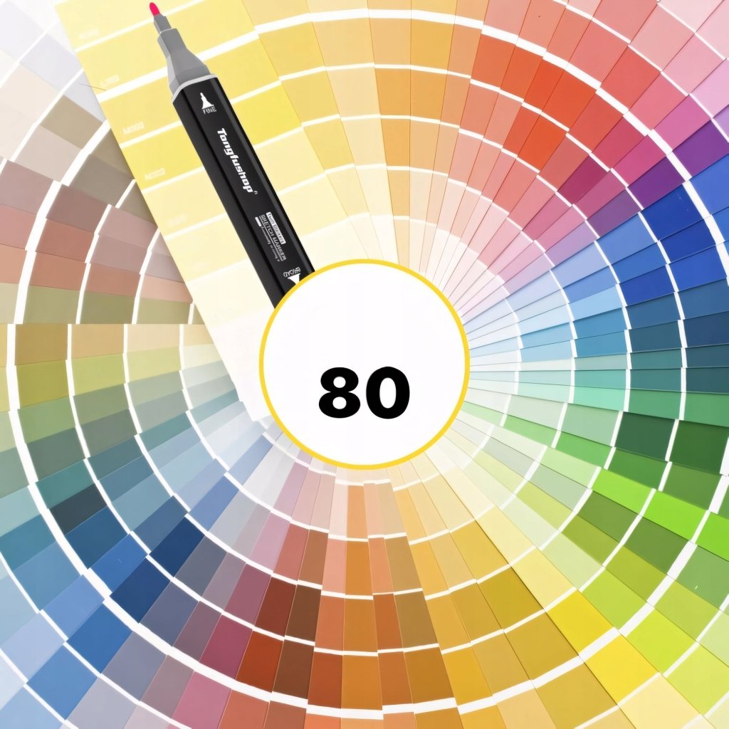 Markery alkoholowe 80szt dwustronne PROF etui | REEVE