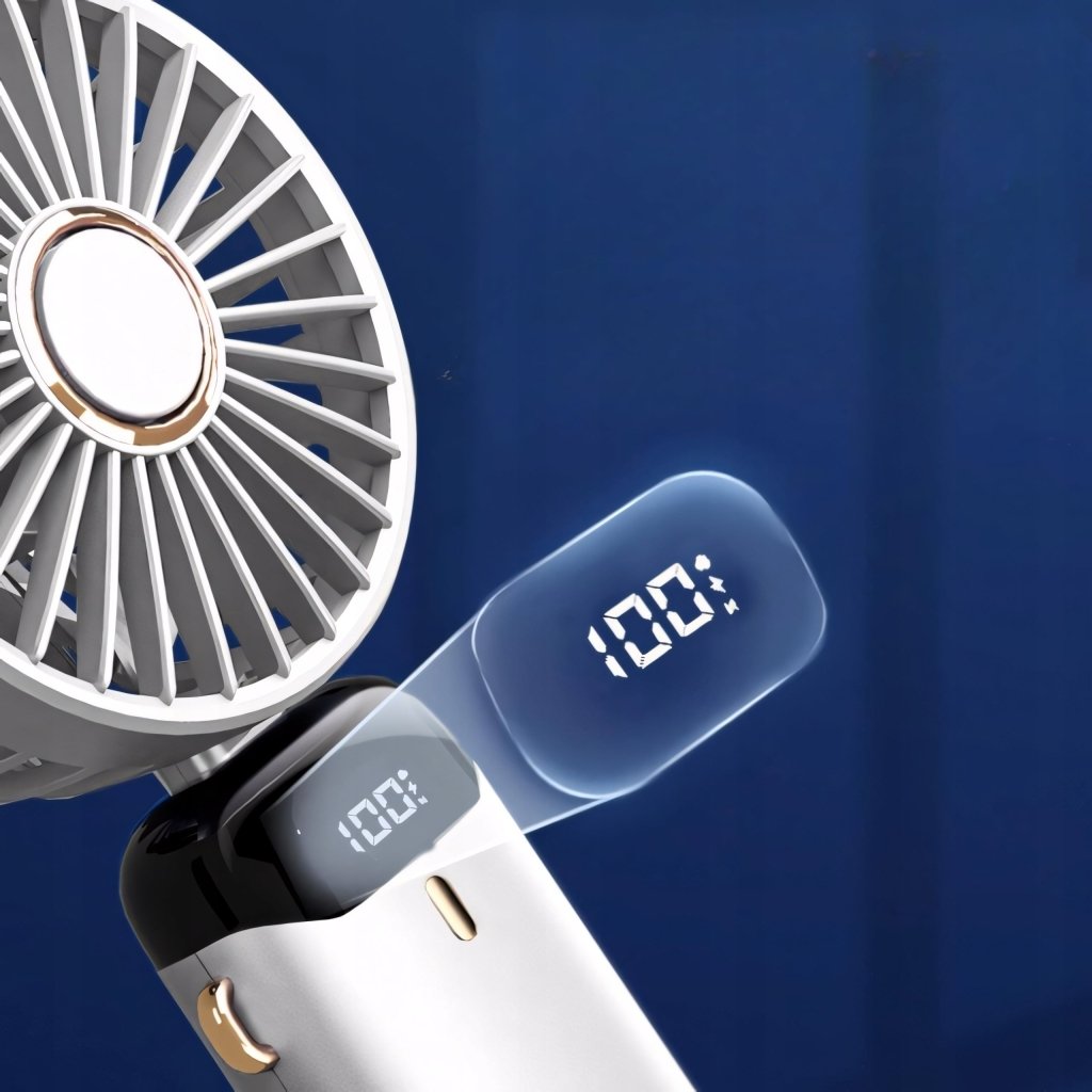 Mini wentylator ręczny 5000 mAh – składany, biurkowy, na szyję | REEVE
