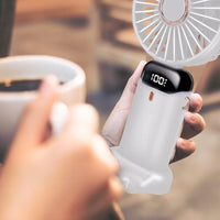 Mini wentylator ręczny 5000 mAh – składany, biurkowy, na szyję | REEVE