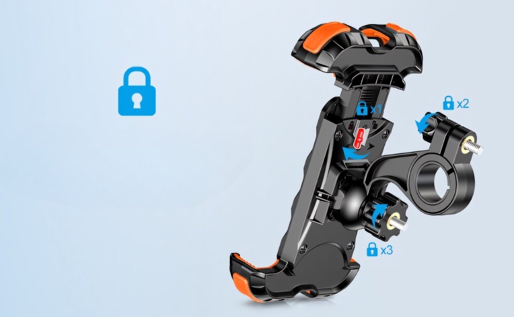 Mocny uchwyt na telefon rowerowy motocyklowy 360° | REEVE