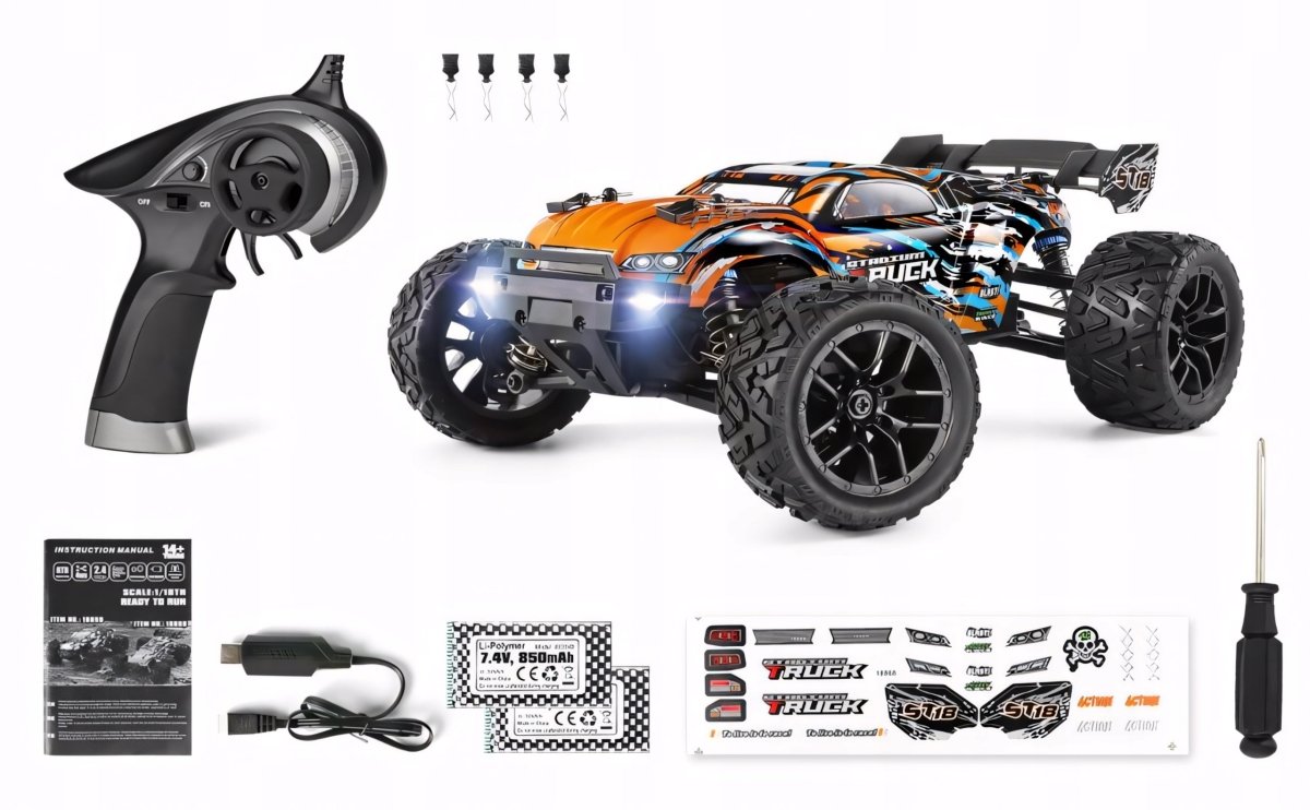 Monster Truck RC 4x4 36km/h pomarańczowy | REEVE