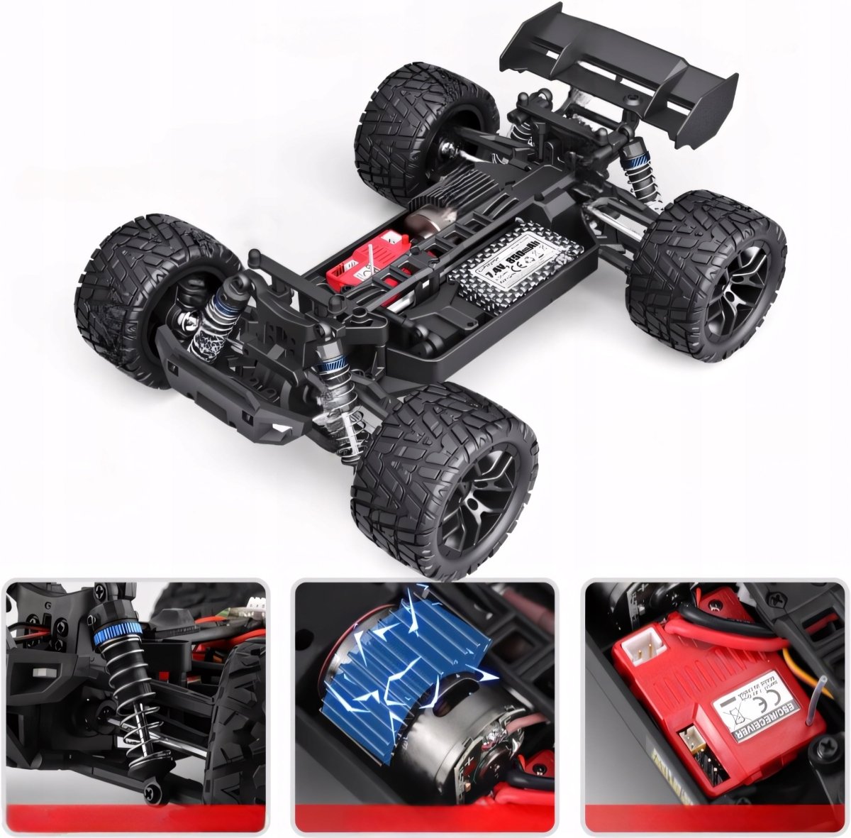 Monster Truck RC 4x4 36km/h pomarańczowy | REEVE