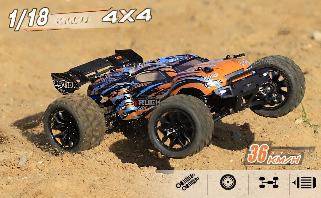 Monster Truck RC 4x4 36km/h pomarańczowy | REEVE
