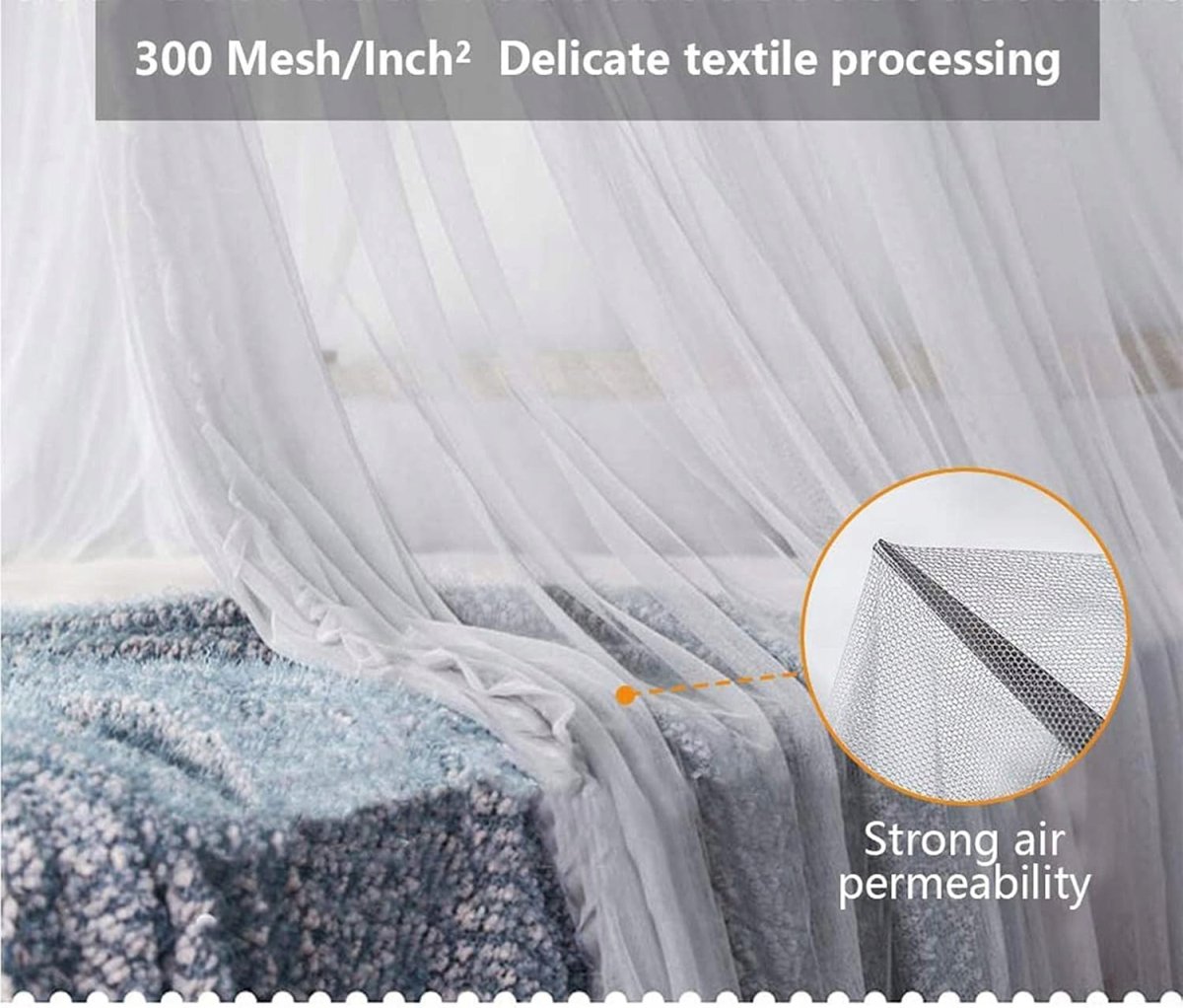 Moskitiera baldachim XXL AERB nad Łóżko 2 - osobowe | REEVE