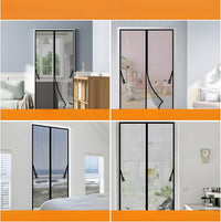 Moskitiera magnetyczna na drzwi 90x210cm czarna | REEVE