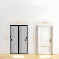 Moskitiera magnetyczna na drzwi 90x210cm czarna | REEVE