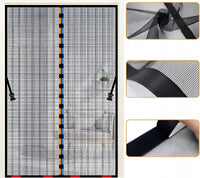 Moskitiera magnetyczna na drzwi 90x210cm czarna | REEVE