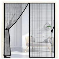 Moskitiera magnetyczna na drzwi 90x210cm czarna | REEVE
