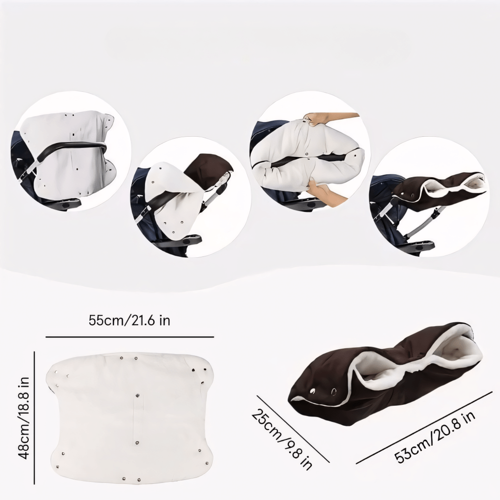 Mufka do Wózka Uniwersalna Brązowa - Ciepła i Wodoodporna | REEVE