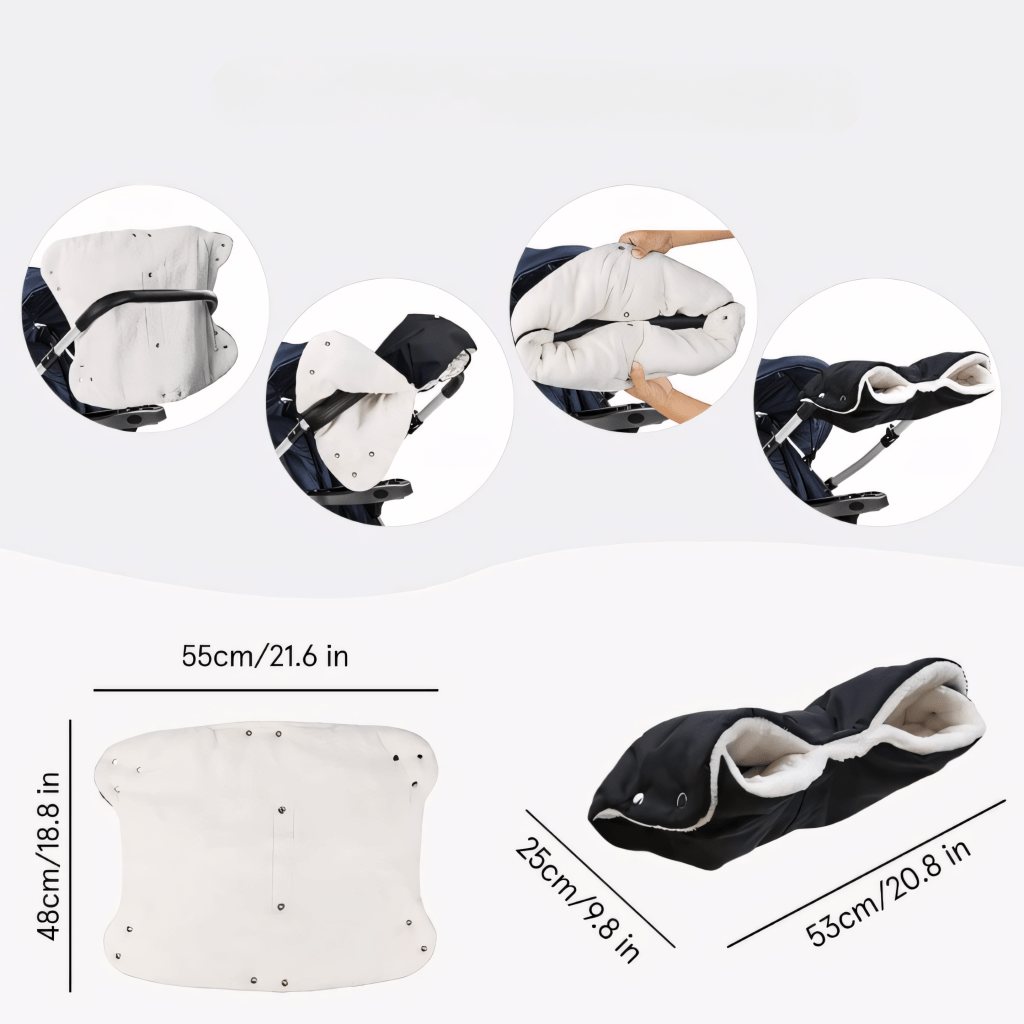 Mufka do Wózka Uniwersalna Granatowa - Ciepła i Wodoodporna | REEVE