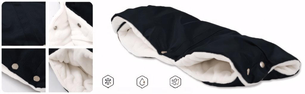 Mufka do Wózka Uniwersalna Granatowa - Ciepła i Wodoodporna | REEVE