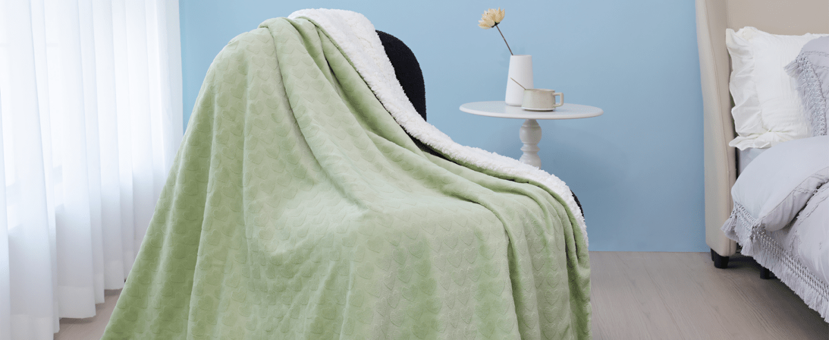 Narzuta koc PanxHome 160x200 gruby baranek + welur | REEVE