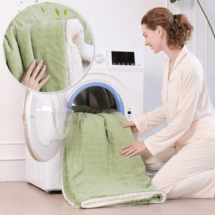 Narzuta koc PanxHome 160x200 gruby baranek + welur | REEVE