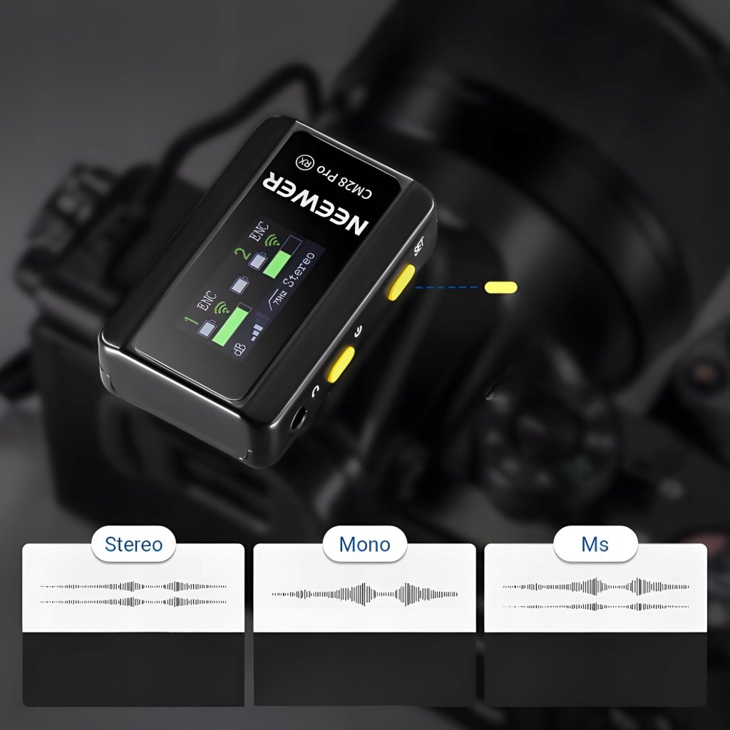 Neewer CM28 Pro — mikrofon bezprzewodowy 2TX+1RX z etui | REEVE