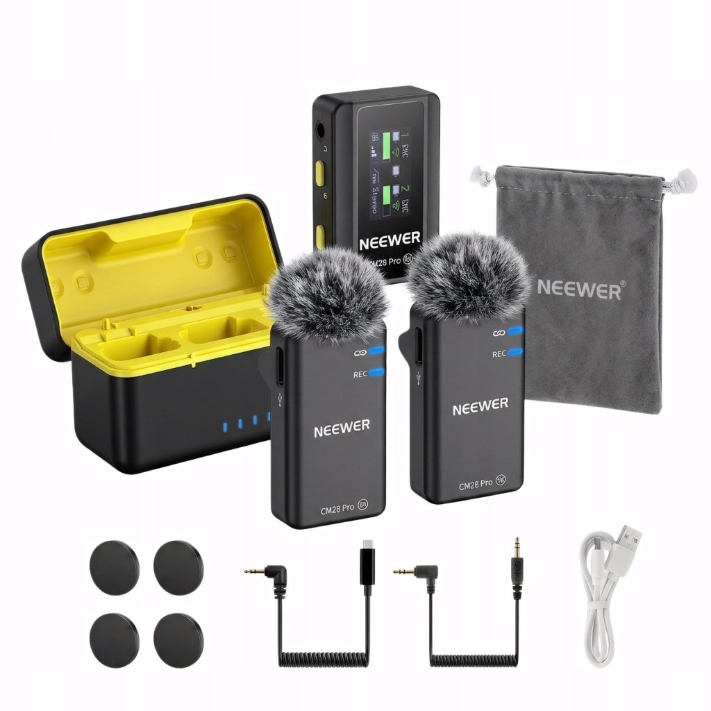 Neewer CM28 Pro — mikrofon bezprzewodowy 2TX+1RX z etui | REEVE