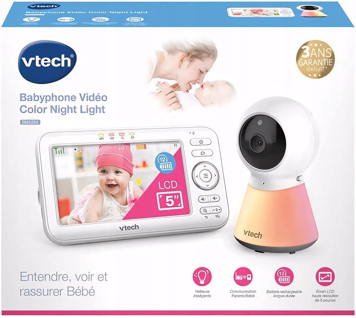 Niania elektroniczna VTech VM5255 5" LCD HD bez Wi - Fi | REEVE