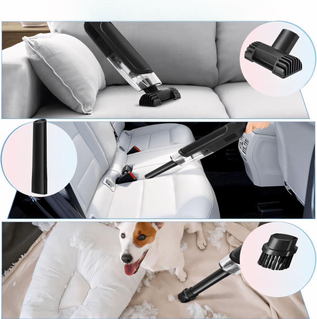 Odkurzacz samochodowy bezprzewodowy 6000 Pa, mokro - sucho, USB - C | REEVE