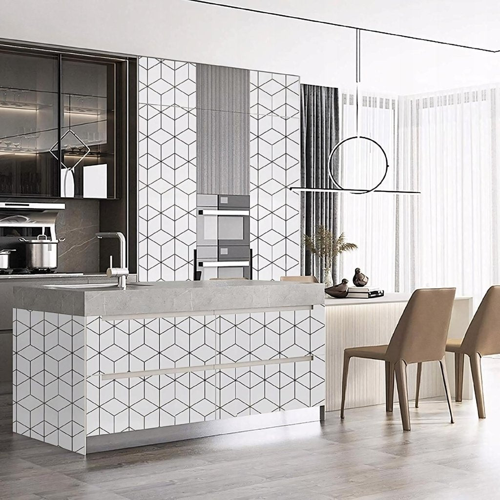 Okleina meblowa Decoroom 45x300cm białe paski | REEVE