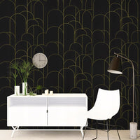 Okleina meblowa Fantasnight 44x300 cm czarno - złota | REEVE