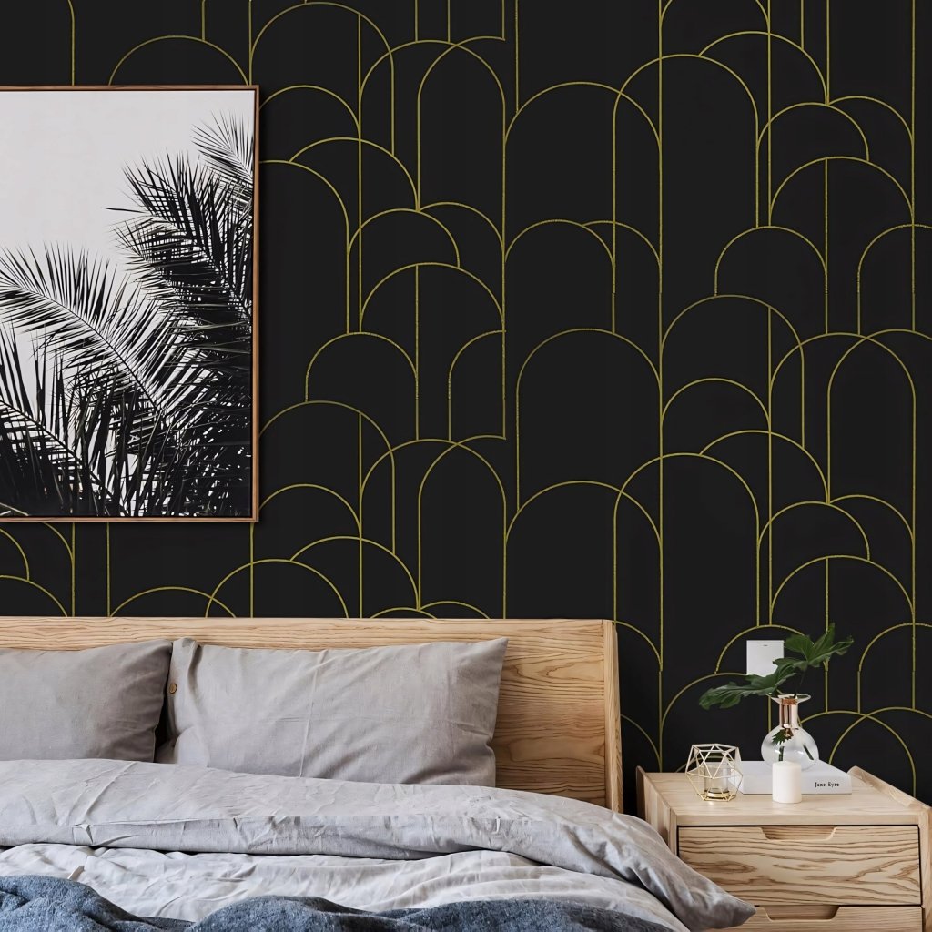 Okleina meblowa Fantasnight 44x300 cm czarno - złota | REEVE
