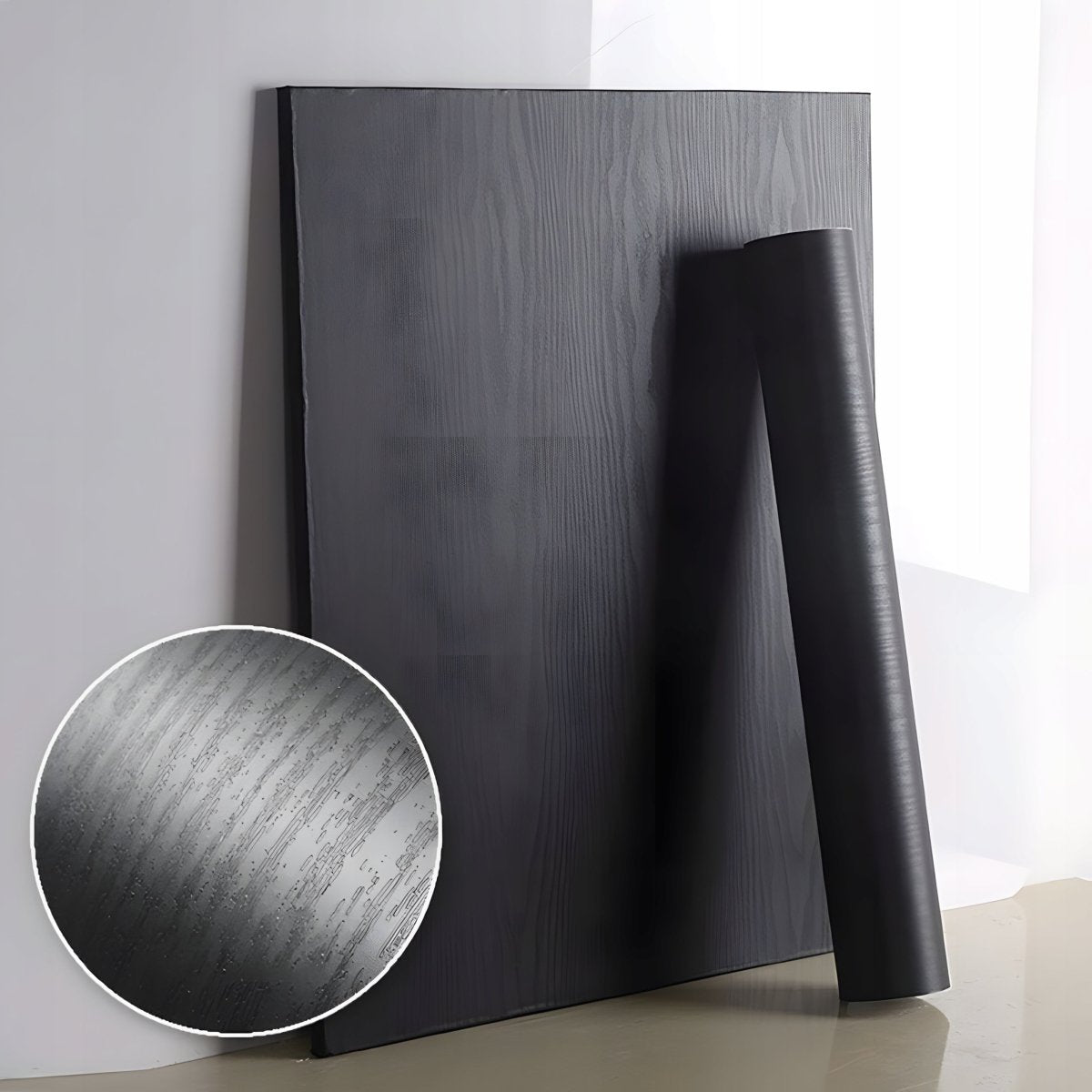 Okleina meblowa samoprzylepna 30x300cm czarna drewno | REEVE