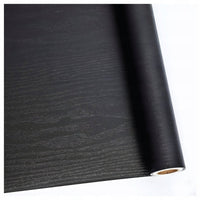 Okleina meblowa samoprzylepna 30x300cm czarna drewno | REEVE