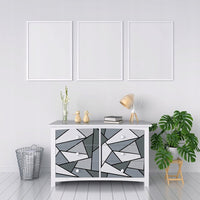 Okleina samoprzylepna 44×300 cm – szary wzór geometryczny | REEVE