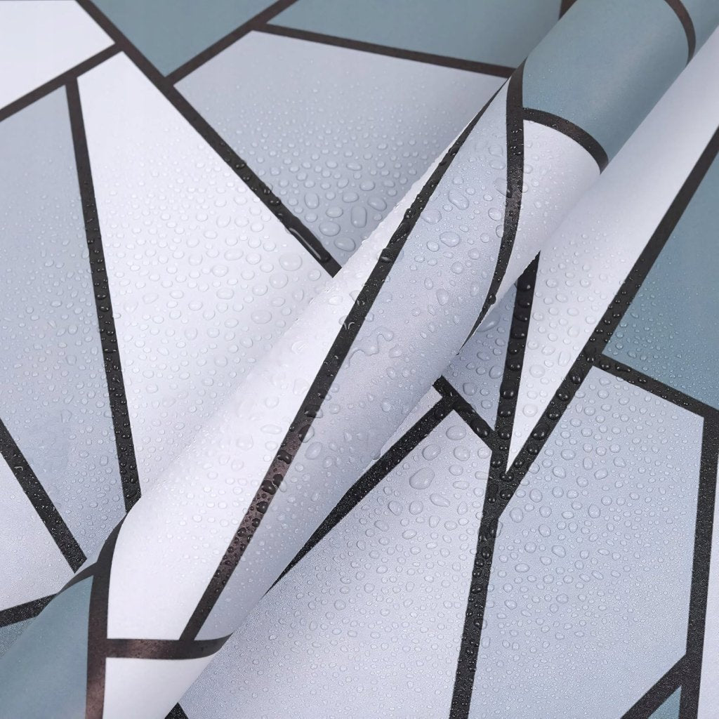 Okleina samoprzylepna 44×300 cm – szary wzór geometryczny | REEVE