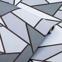 Okleina samoprzylepna 44×300 cm – szary wzór geometryczny | REEVE