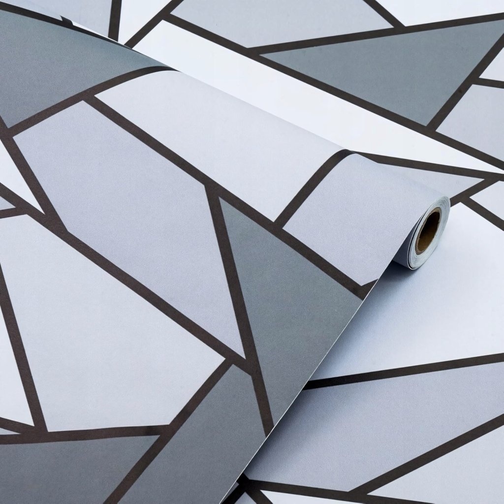 Okleina samoprzylepna 44×300 cm – szary wzór geometryczny | REEVE