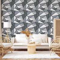 Okleina samoprzylepna 44×300 cm – szary wzór geometryczny | REEVE