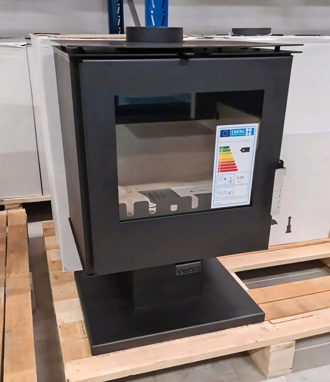 Piec na drewno wolnostojący 5 kW VERSO Rheia P | REEVE