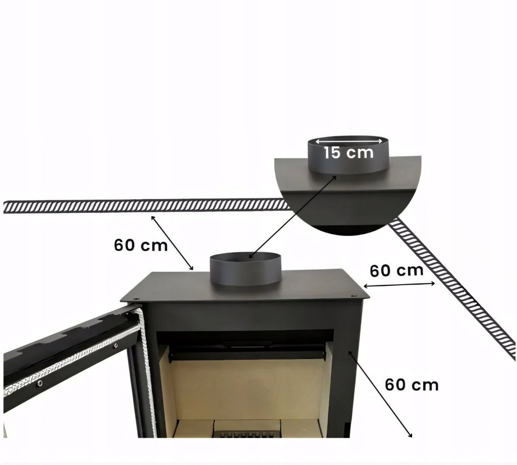 Piec na drewno wolnostojący VERSO 3 5kW A+ | REEVE