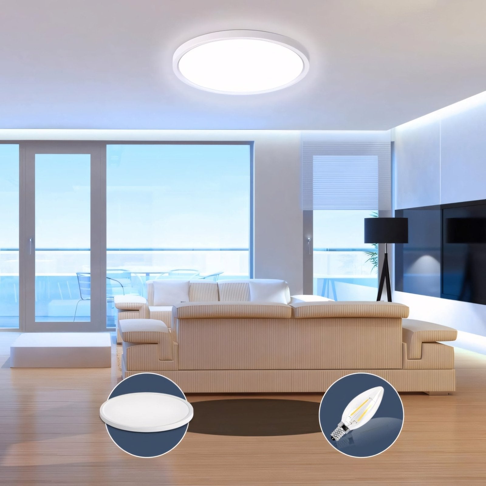 Plafon LED Oraoko 20W IP44 2100lm zimne światło | REEVE