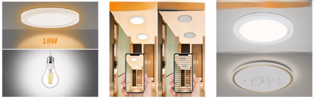 Plafon LED sufitowy 18W 1800LM IP54 3 barwy światła | REEVE