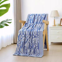 Pled żakardowy 160 × 200 cm, wzór paisley, granat | REEVE