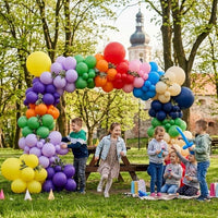 Pompka ręczna do balonów plus 101 balonów lateksowych, 10 kolorów | REEVE