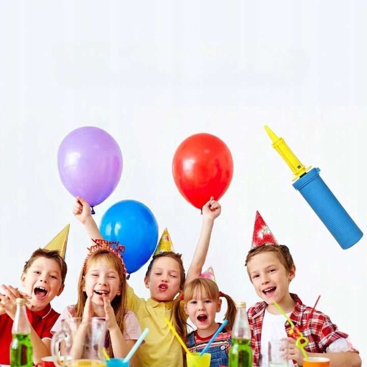 Pompka ręczna do balonów plus 101 balonów lateksowych, 10 kolorów | REEVE