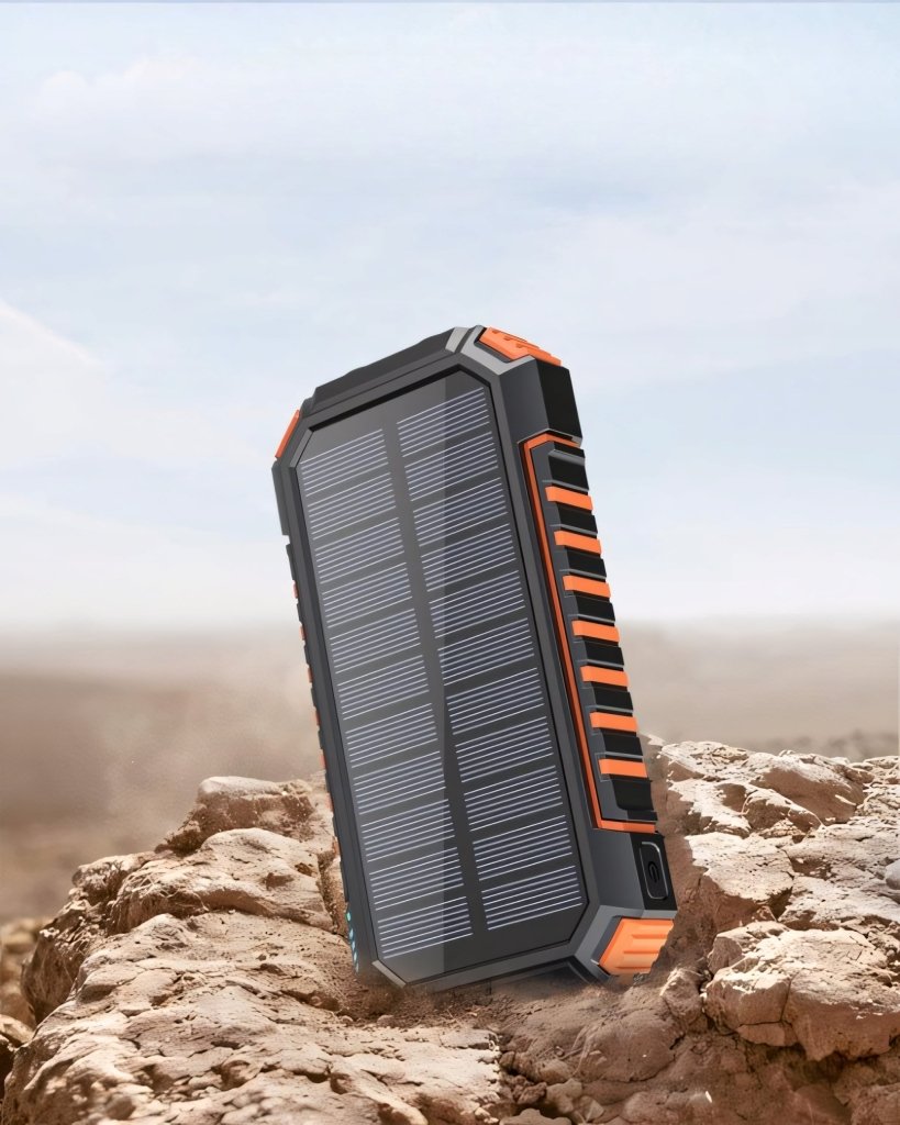 Power bank solarny z latarką 26800mAh indukcja QI wodoodporny | REEVE