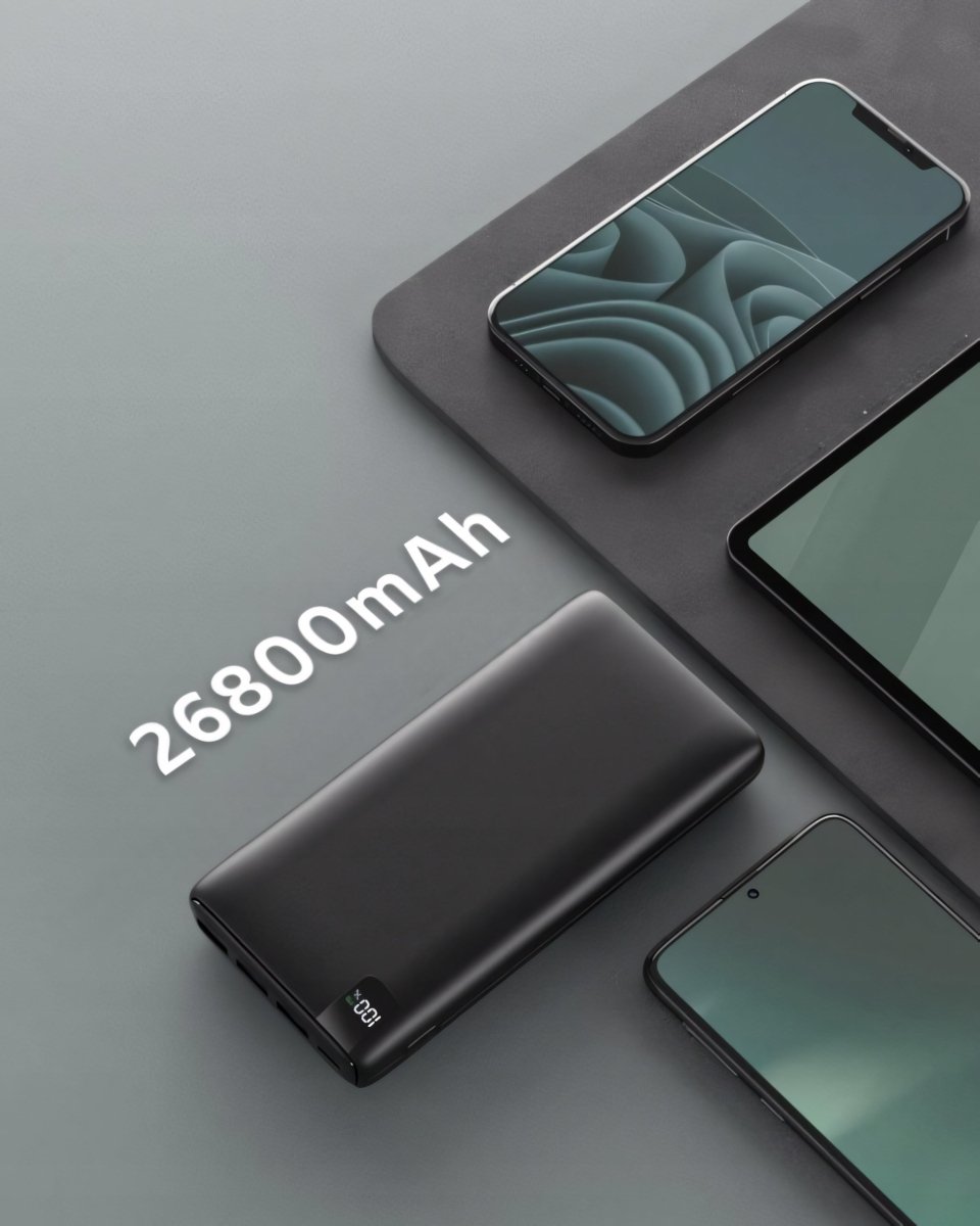 Powerbank 26800mAh czarny – 22,5W PD QC3.0 | REEVE