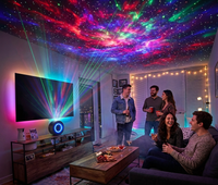 Projektor gwiazd LED 360°, Wi - Fi i sterowanie głosem, czarny | REEVE