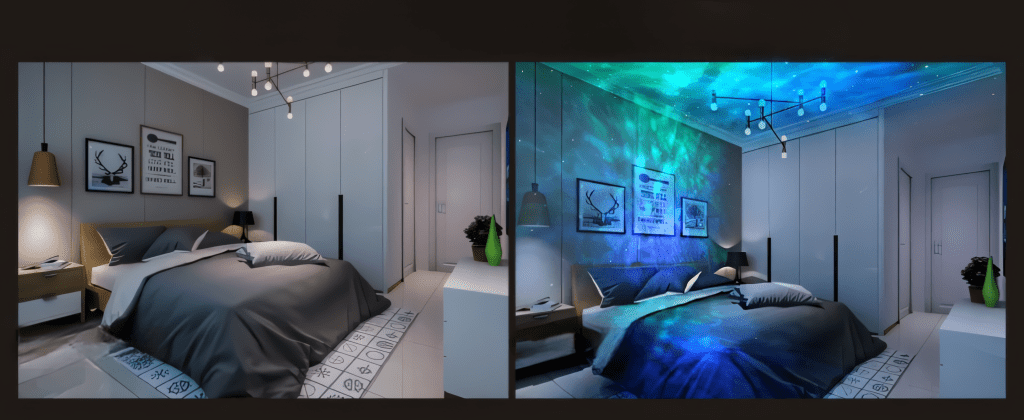 Projektor gwiazd LED 360°, Wi - Fi i sterowanie głosem | REEVE