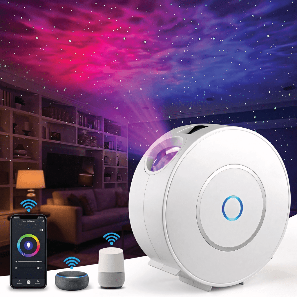 Projektor gwiazd LED 360°, Wi - Fi i sterowanie głosem | REEVE