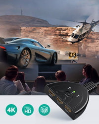 Przełącznik HDMI 3 wejścia / 1 wyjście, Full HD 1080p, 3D | REEVE