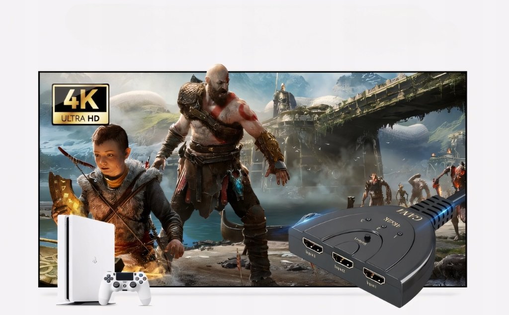 Przełącznik HDMI 3 wejścia / 1 wyjście, Full HD 1080p, 3D | REEVE