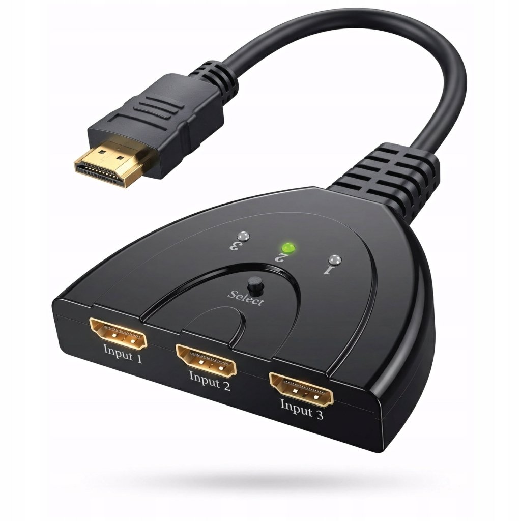 Przełącznik HDMI 3 wejścia / 1 wyjście, Full HD 1080p, 3D | REEVE