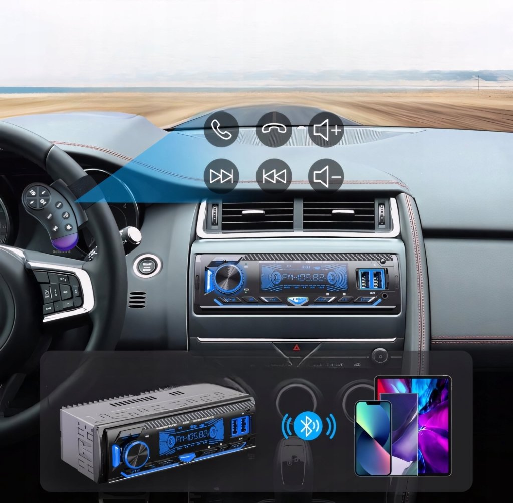 Radio samochodowe 1 DIN 4x65W bluetooth 5.0 RDS | REEVE