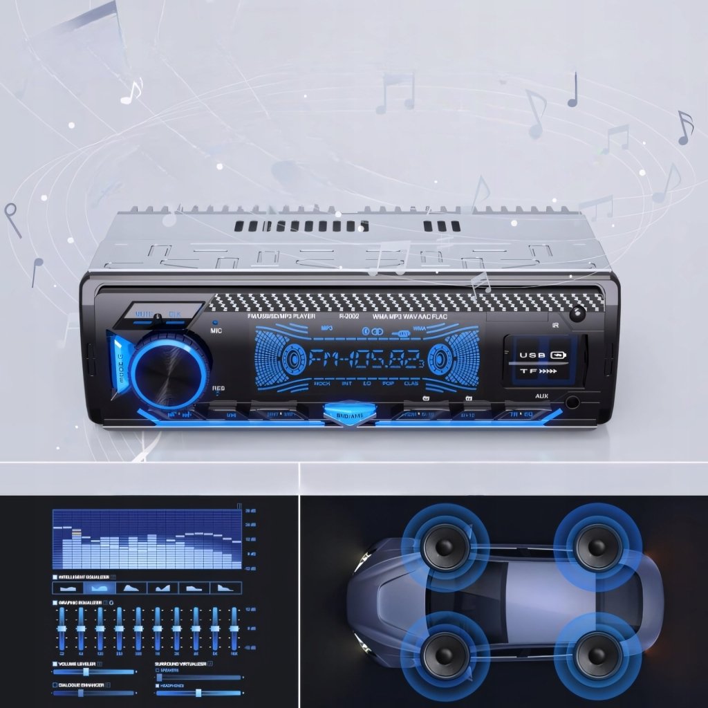 Radio samochodowe 1 DIN 4x65W bluetooth 5.0 RDS | REEVE
