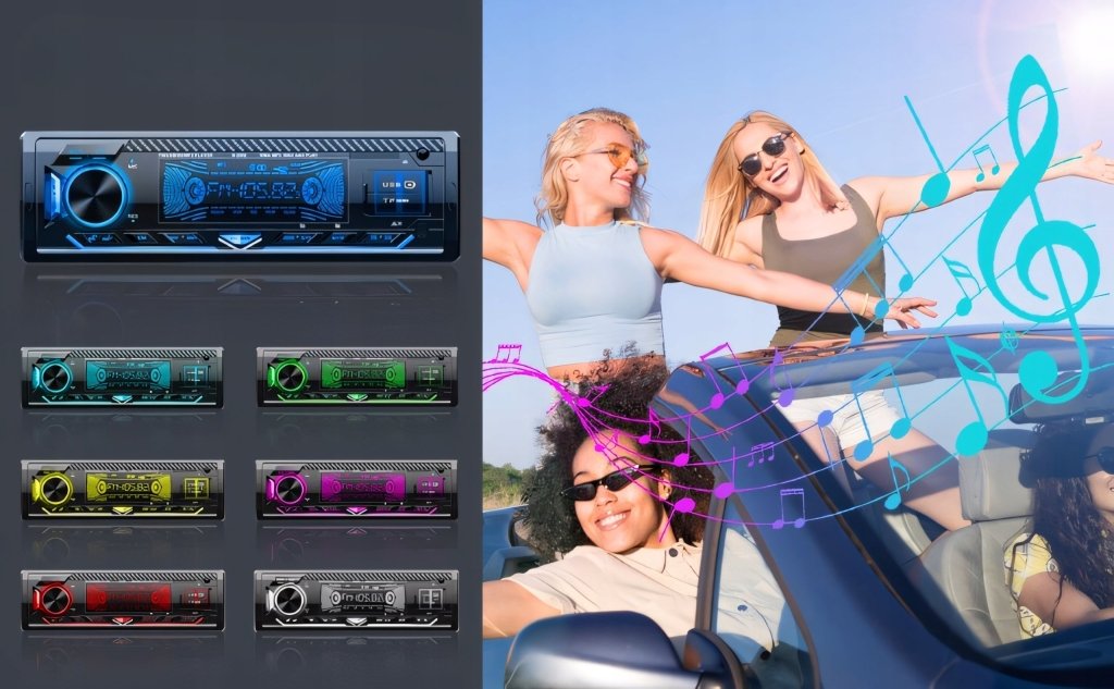 Radio samochodowe 1 DIN 4x65W bluetooth 5.0 RDS | REEVE